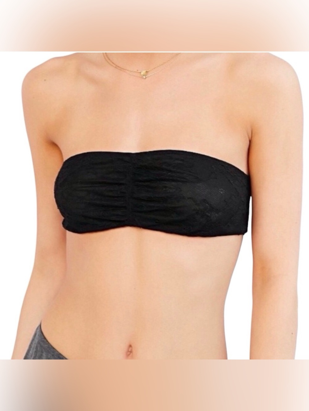 NWT Urban Outfitters Kimchi Blue Black Lace Bandeau Small